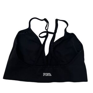 Pink Victoria’s Secret black and white bra sports bra size medium